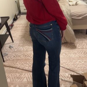 7 For All Mankind Blue Boot Cut Jeans